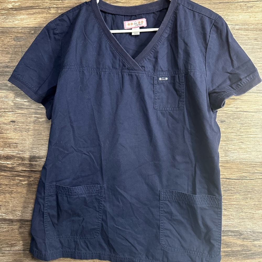 Koi Navy Blue Women's Scrub Top
